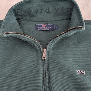 Vineyard Vines Men's Teal Zip-Up Sweater